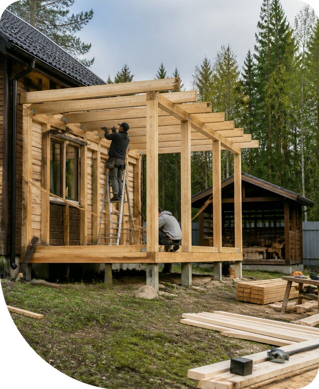 Строительство пристроек и построек на участке в Смоленске